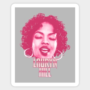 Retro Lauryn Hill Red Halftone Sticker